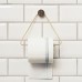 WaldenTheory Brass Toilet Paper Holder Wooden Wall Mount Minimalistic Triangle Vintage Design Tissue Roll Dispenser - B07F6B9J82